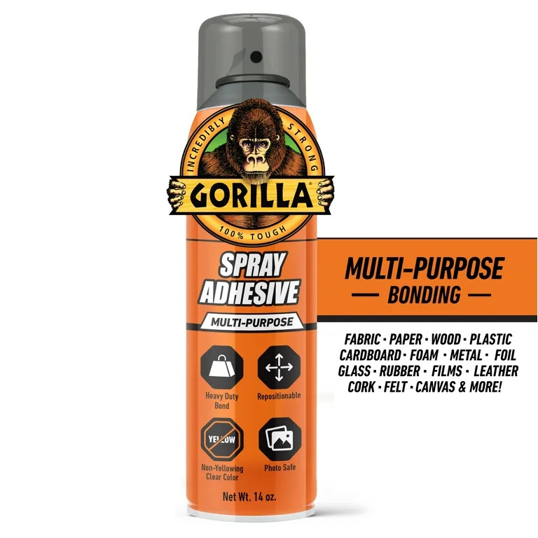 Gorilla 14 Oz. Heavy-Duty Multi-Purpose Spray Adhesive 6301502 | Walmart (US)