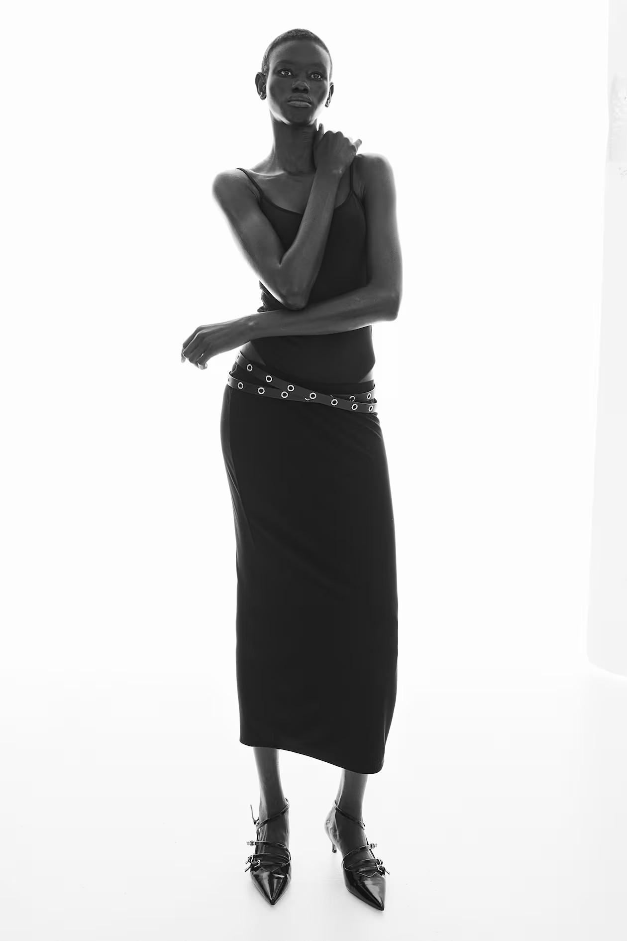 Jupe droite côtelée | H&M (US + CA)