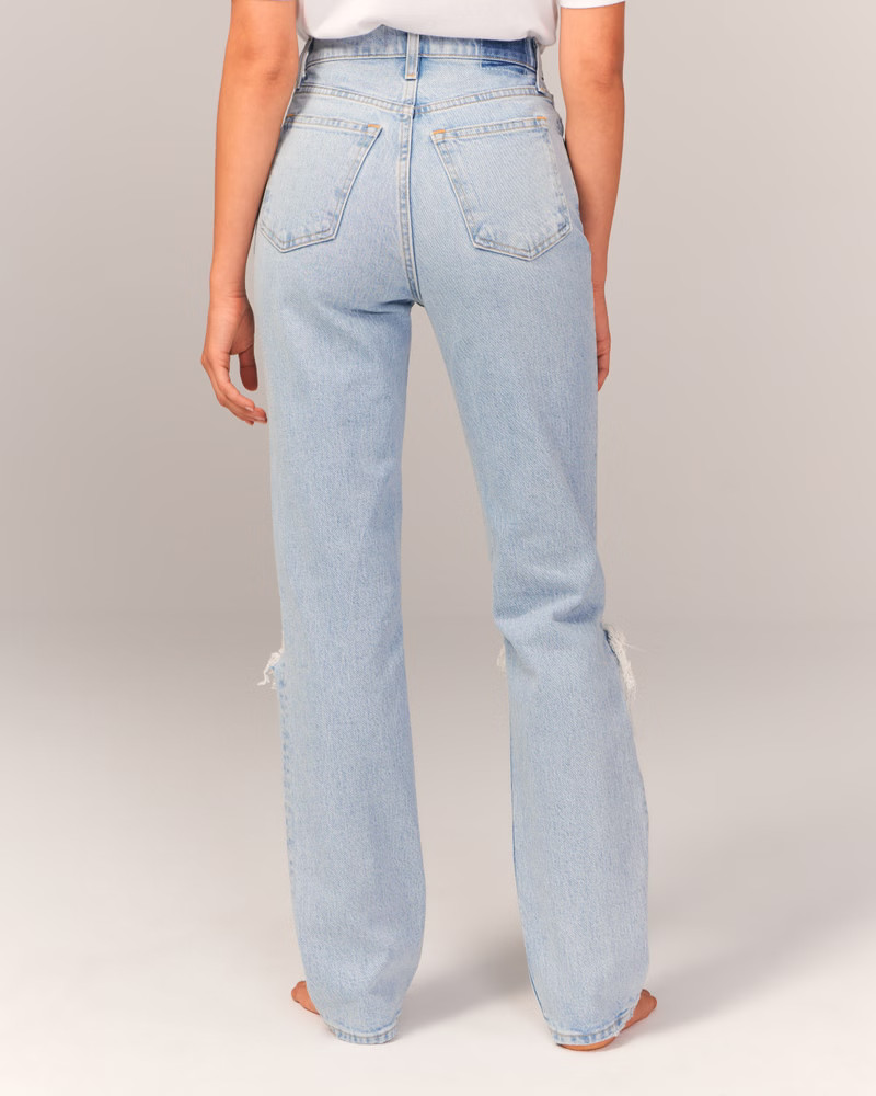Women's Ultra High Rise 90s Straight Jean | Women's Bottoms | Abercrombie.com | Abercrombie & Fitch (US)