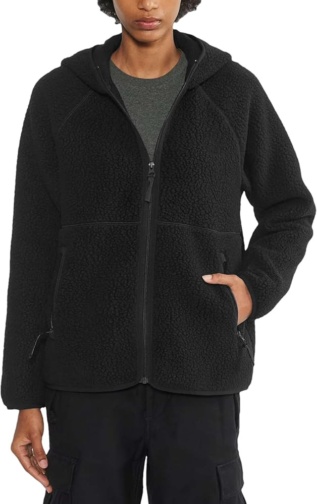 Fleece Jacket Women Full Zip up Sherpa Jackets Fuzzy Hooded Sweatshirts with Pockets 2025 | Amazon (US)