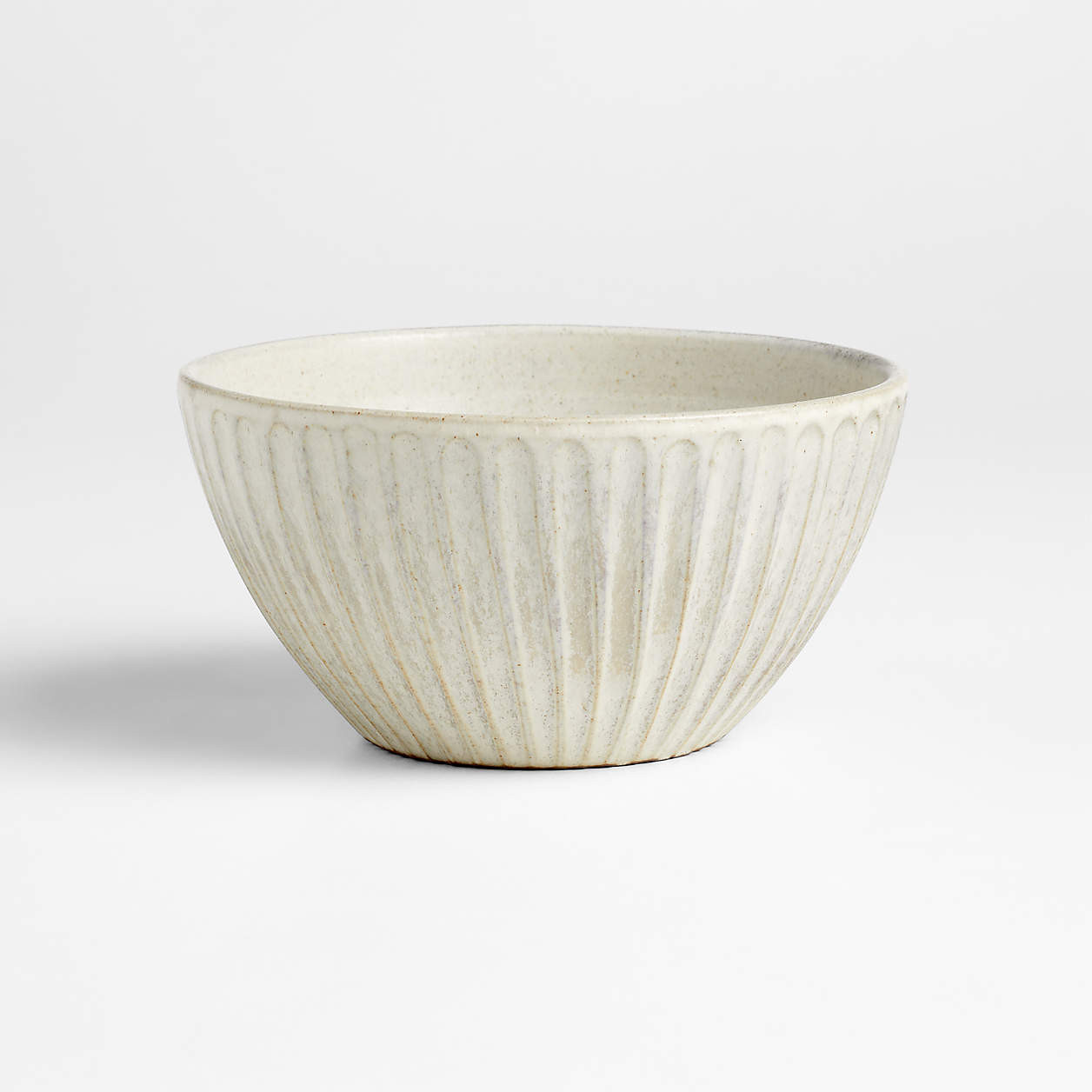 Carmel Ceramic Cereal Bowl with Exterior Ridges by Gaby Dalkin + Reviews | Crate & Barrel | Crate & Barrel
