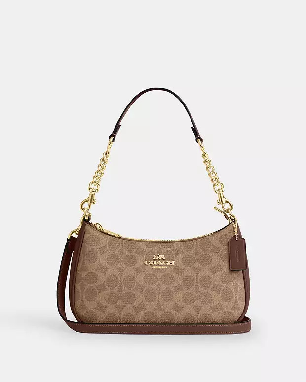 Teri Shoulder Bag In Signature Canvas | Coach Outlet US