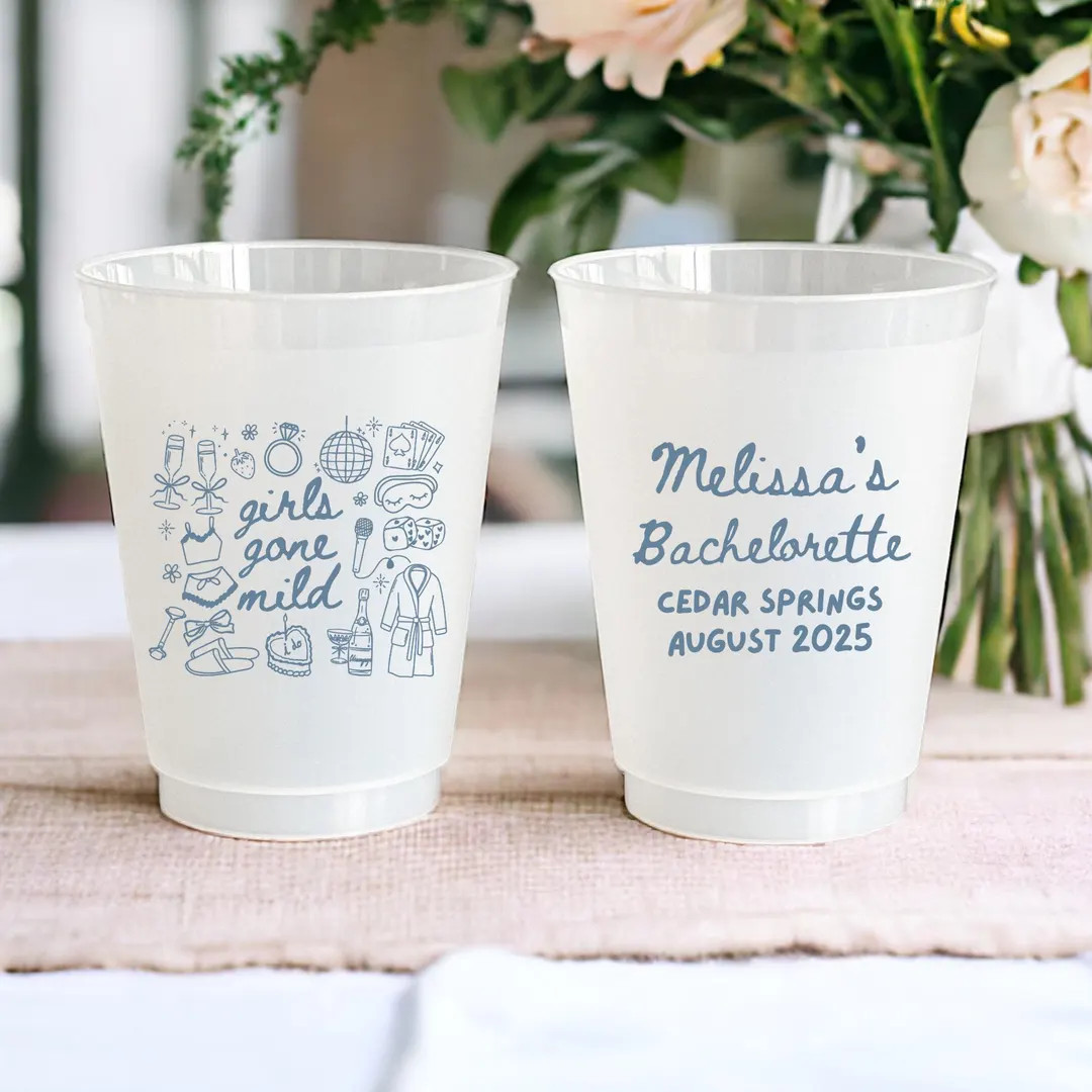 Girls Gone Mild Bachelorette Party Cups - Girls Night - Slumber Party - Bach Trip - Personalized ... | Etsy (US)