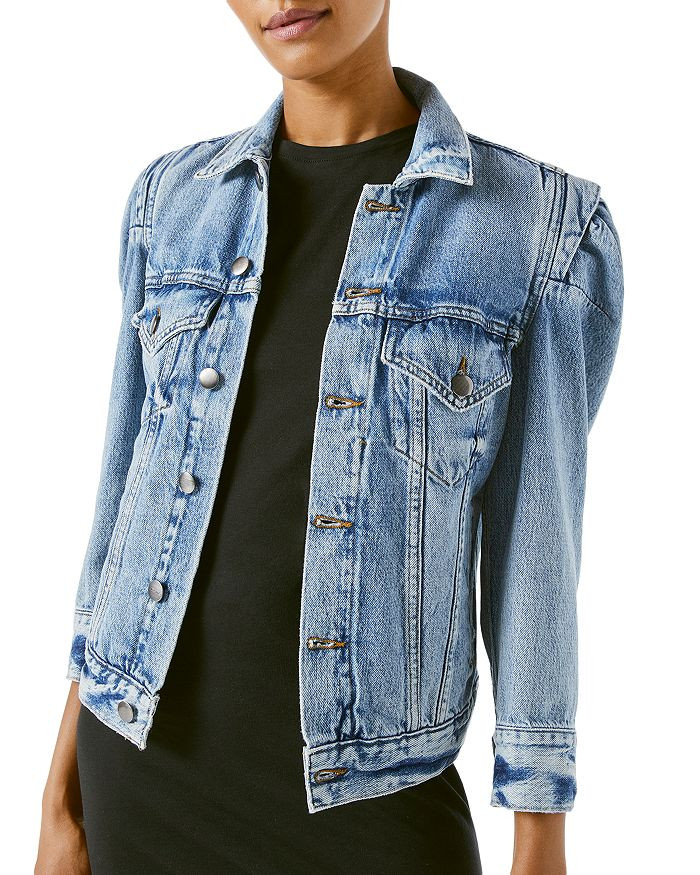 Rosette Puffed Sleeve Denim Jacket | Bloomingdale's (US)