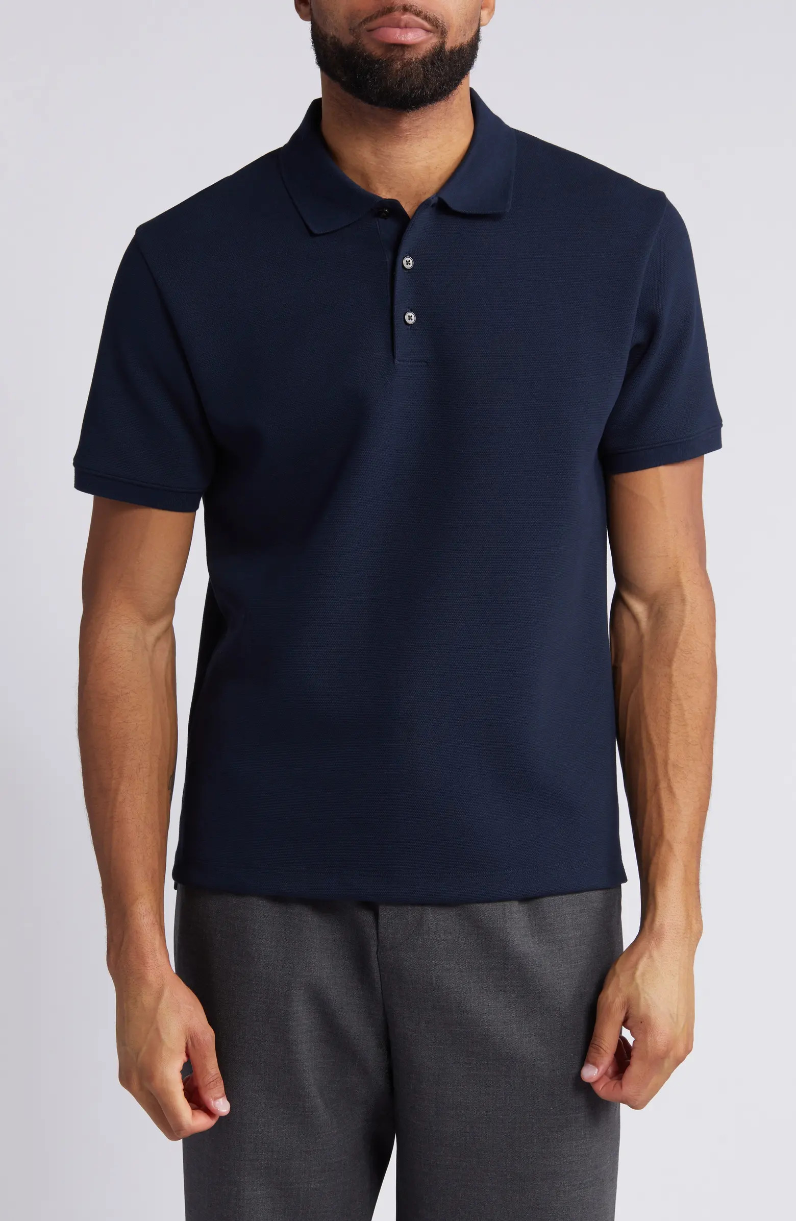 Jocelin Studio Knit Jacquard Polo | Nordstrom