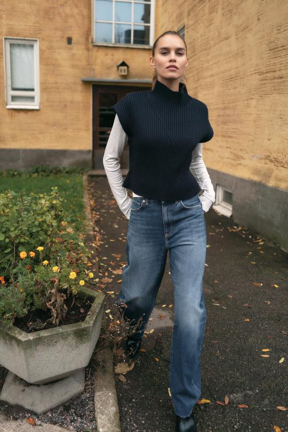 RIB KNIT VEST | Zara US