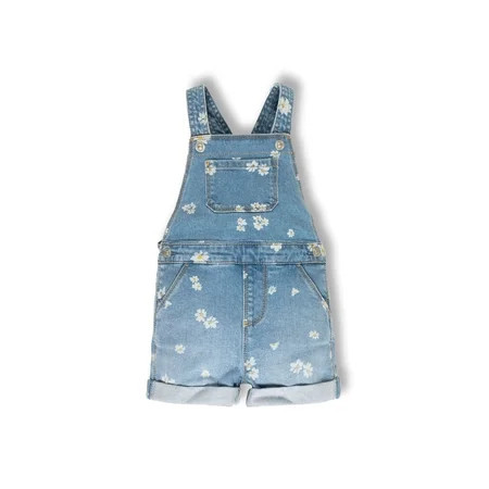 Wonder Nation Toddler Girl Denim Shortall, Sizes 12 Months - 5T | Walmart (US)