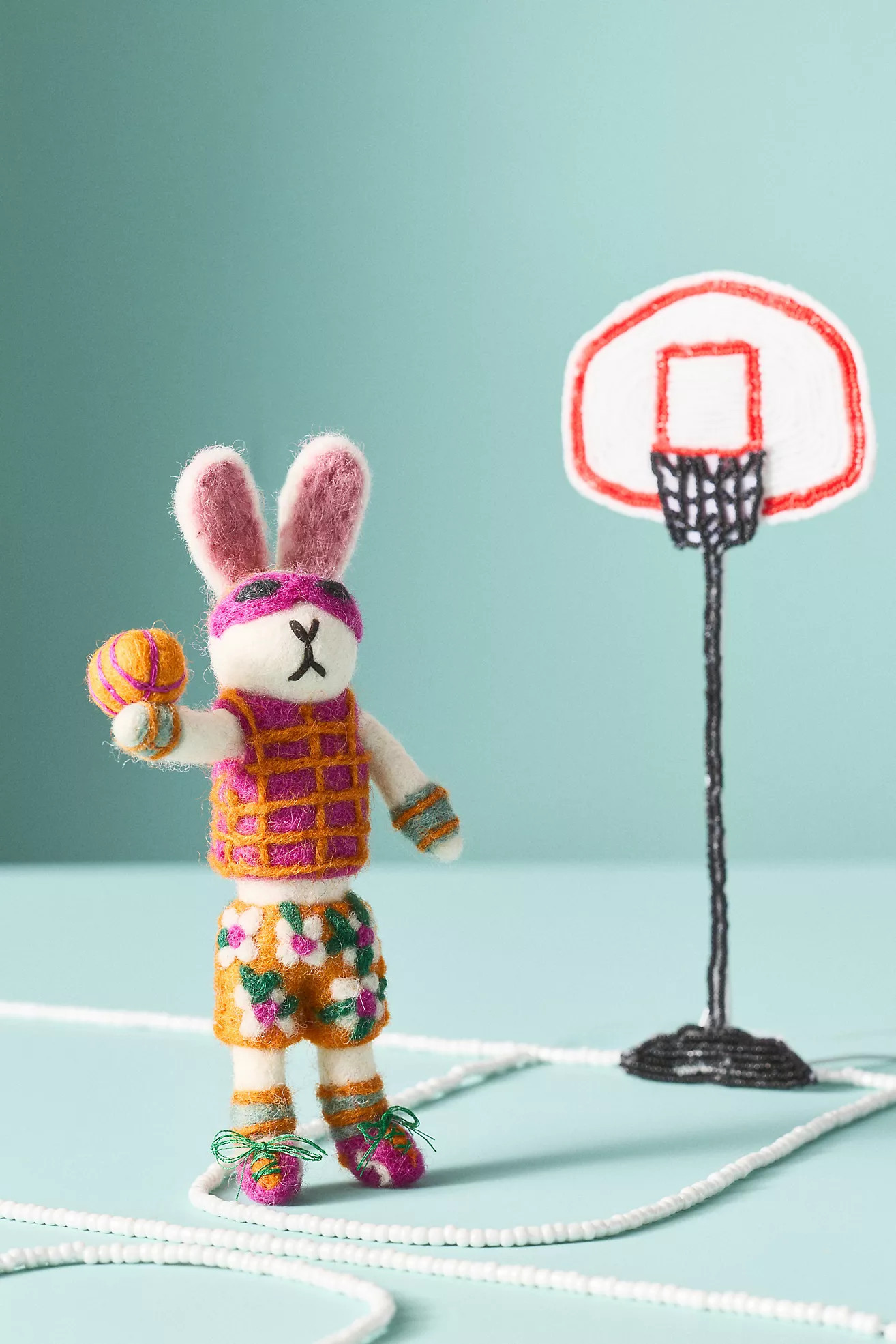 Sporty Bunny Felt Ornament | Anthropologie (US)