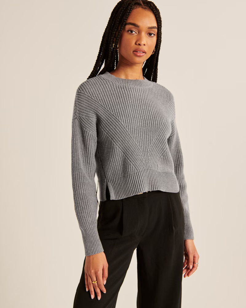Ribbed Classic Crew Sweater | Abercrombie & Fitch (US)