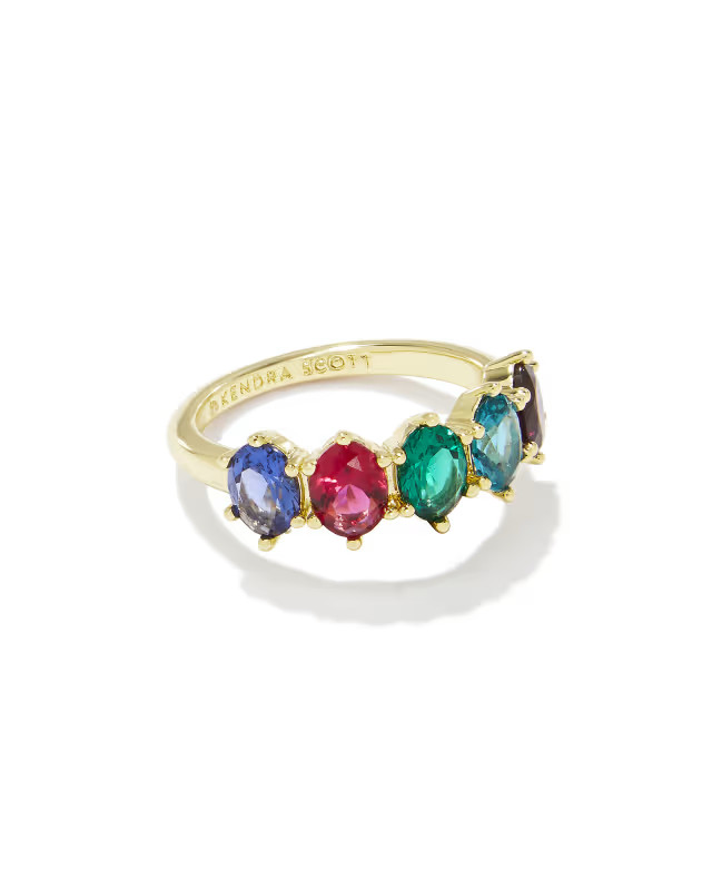 Cailin Gold Crystal Band Ring in Multi Mix | Kendra Scott | Kendra Scott