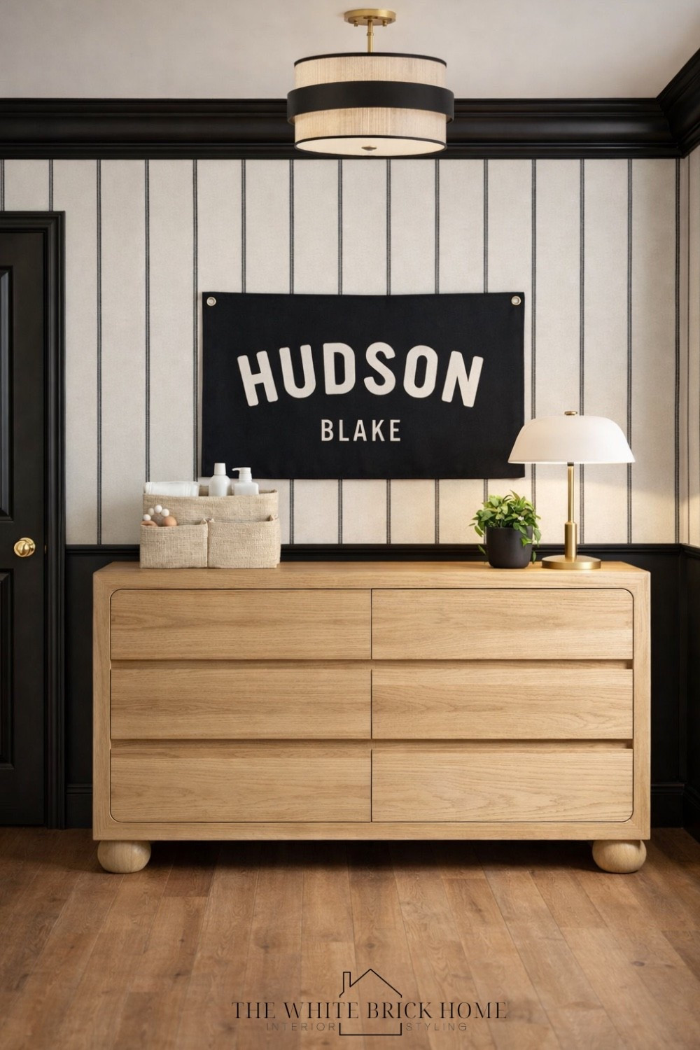 Modern traditional nursery styling with bold contrast, warm wood tones, and timeless details that grow beautifully with your child. 

Nursery, nursery design. Nursery decor, nursery ideas, nursery furniture, nursery wallpaper, nursery wall flag, nursery wall name, home decor, home design, nursery design, black and white nursery, nursery wall art, nursery lighting, nursery finds, home decor, nursery theme, nursery inspiration, boys room, boys bedroom, baby boy, baby boy nursery, crate and kids, Etsy, pottery barn 

#LTKHome #LTKKids #LTKBaby