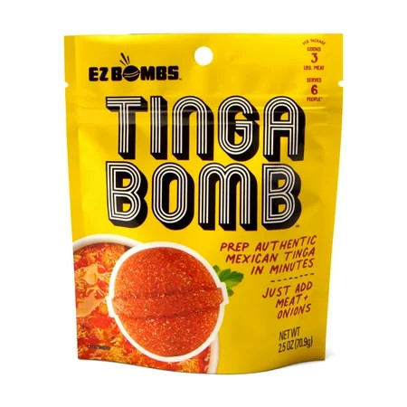 EZ Bombs Tinga, Single Pack Seasoning, - Authentic Mexican Seasoning for Smoky Chipotle Tinga Sauce, Tacos, Tostadas, Tortas and More - Bold, Spicy | Walmart (US)