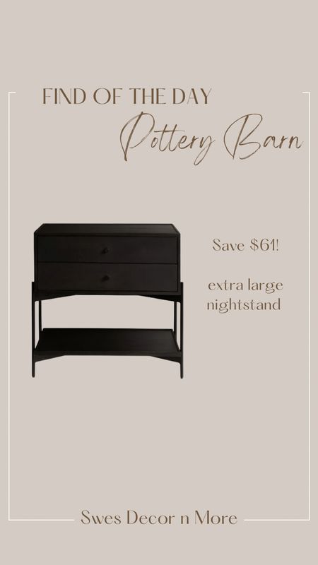 Gorgeous extra large, black nightstand on sale!

#LTKsalealert #LTKhome