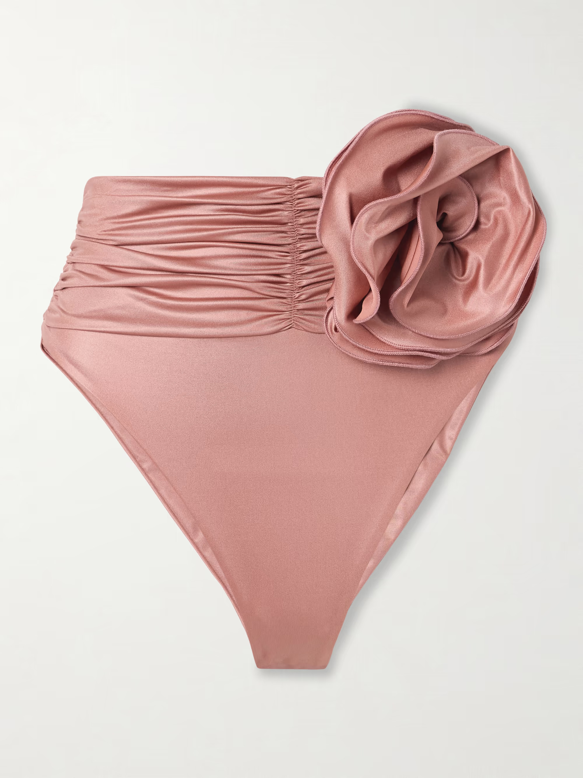 Appliquéd ruched bikini briefs | NET-A-PORTER (US)