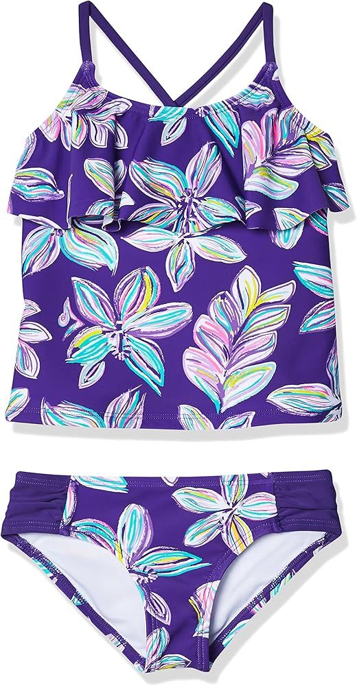 Kanu Surf Girls Charlotte Flounce Tankini Beach Sport 2-Piece Swimsuit | Amazon (US)