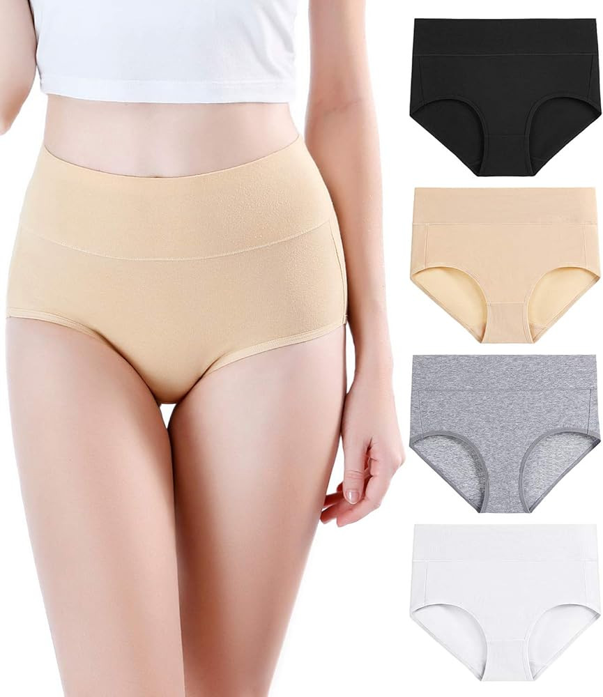 wirarpa Women's Modal Underwear Soft High Waist Briefs Ladies Panties 4 Pack (Regular & Plus Size... | Amazon (US)