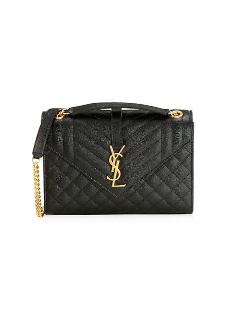 Saint Laurent Medium Envelope Monogram Matelassé Leather Shoulder Bag | Saks Fifth Avenue