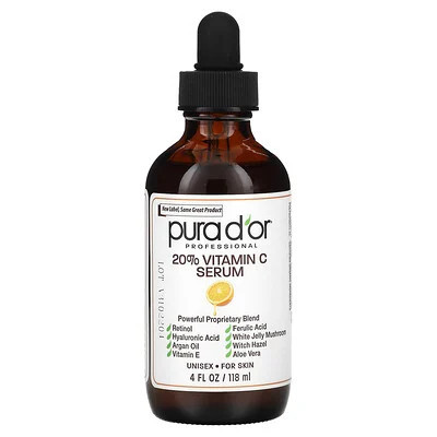 Pura D'or, 20% Vitamin C Serum, 4 fl oz (118 ml) | iHerb
