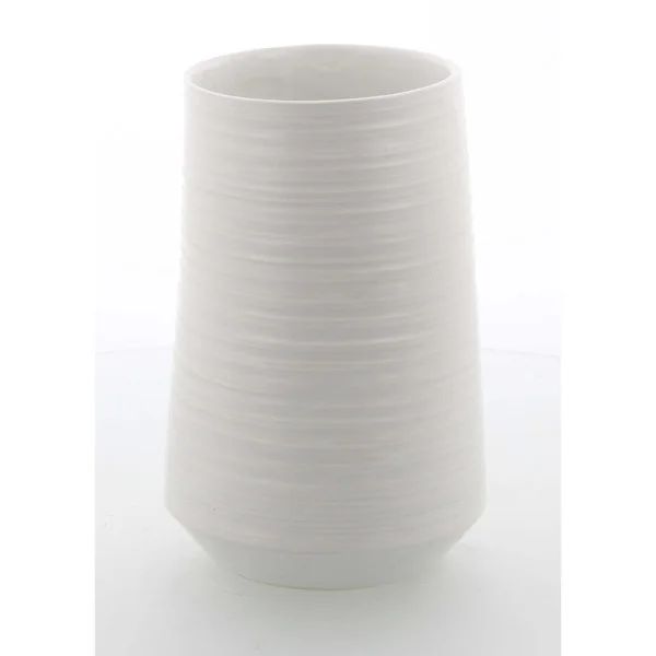 White Ripple Ceramic Vase, Large | Bed Bath & Beyond