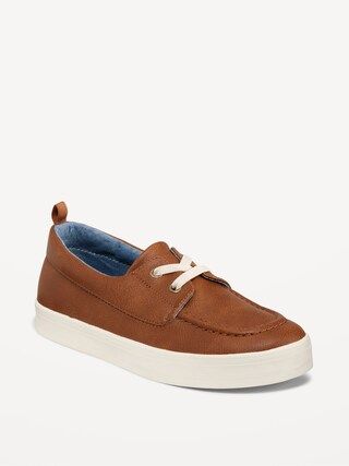 Faux-Leather Elastic-Lace Sneakers for Boys | Old Navy (US)
