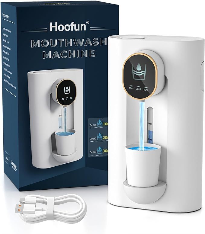 Hoofun Automatic Mouthwash Dispenser for Bathroom,18.26Oz Wall Mounted Mouth Wash Dispenser with ... | Amazon (US)