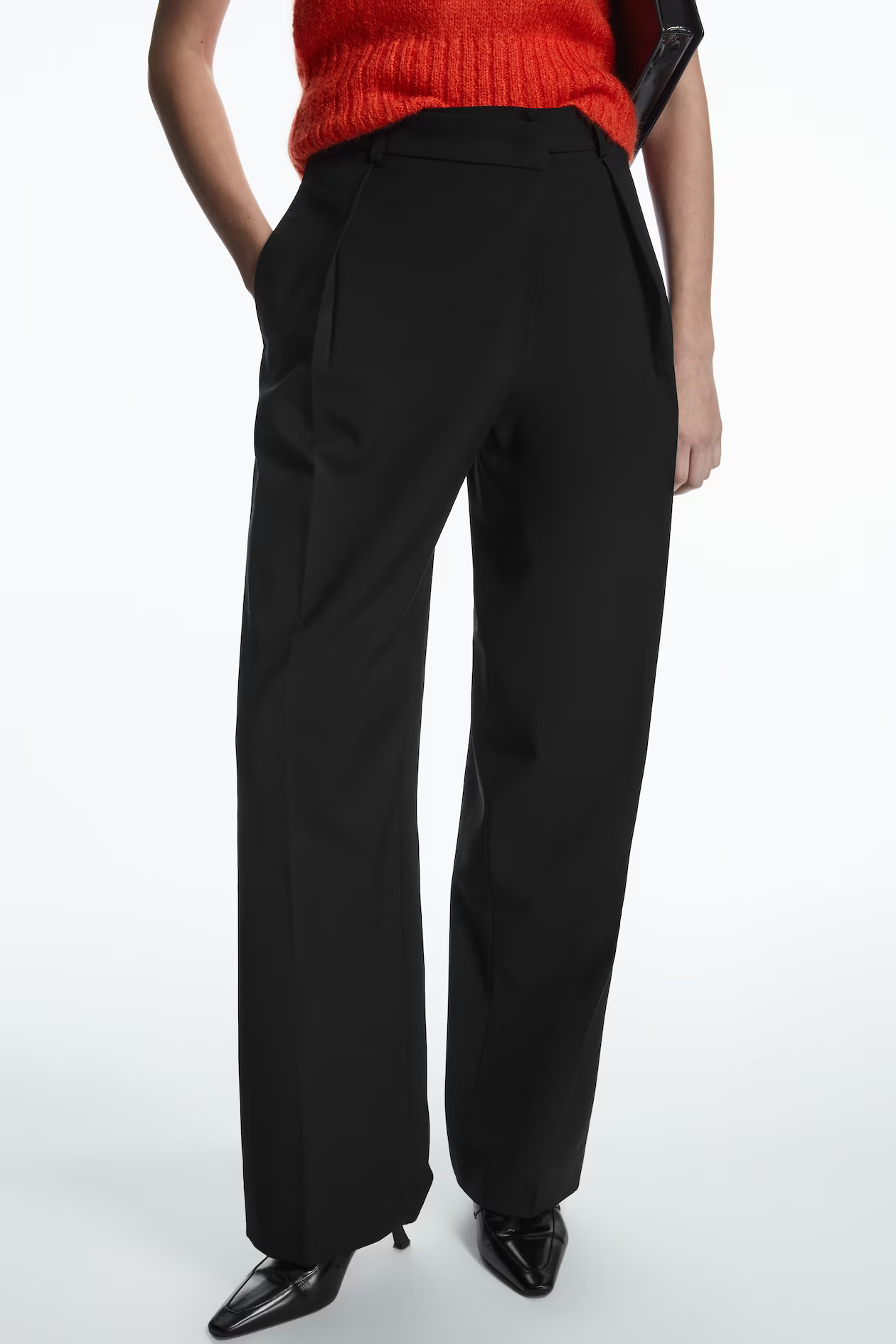 STRAIGHT-LEG CROSSOVER-WAIST PANTS | COS (EU)