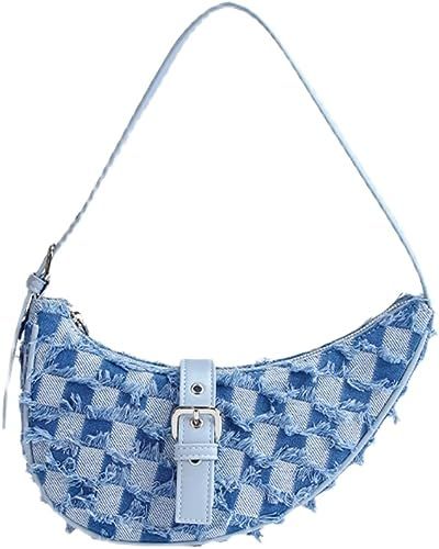 FONETTOS Y2K Saddle Hobo Bag, Women Shoulder Purse Moon Bag Handbag Fashion for Girls | Amazon (US)