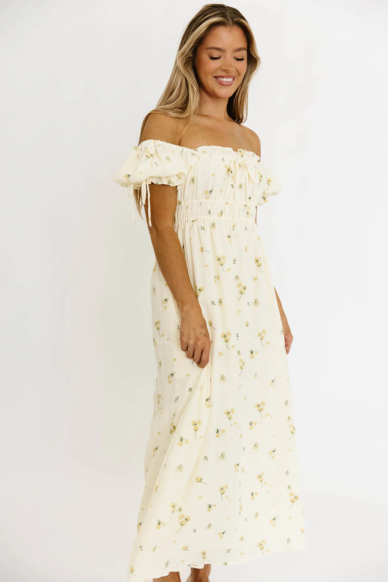 Savanna Steppe 100% Cotton Dress in Cream - Bump Friendly & Inclusive | Worth Collective