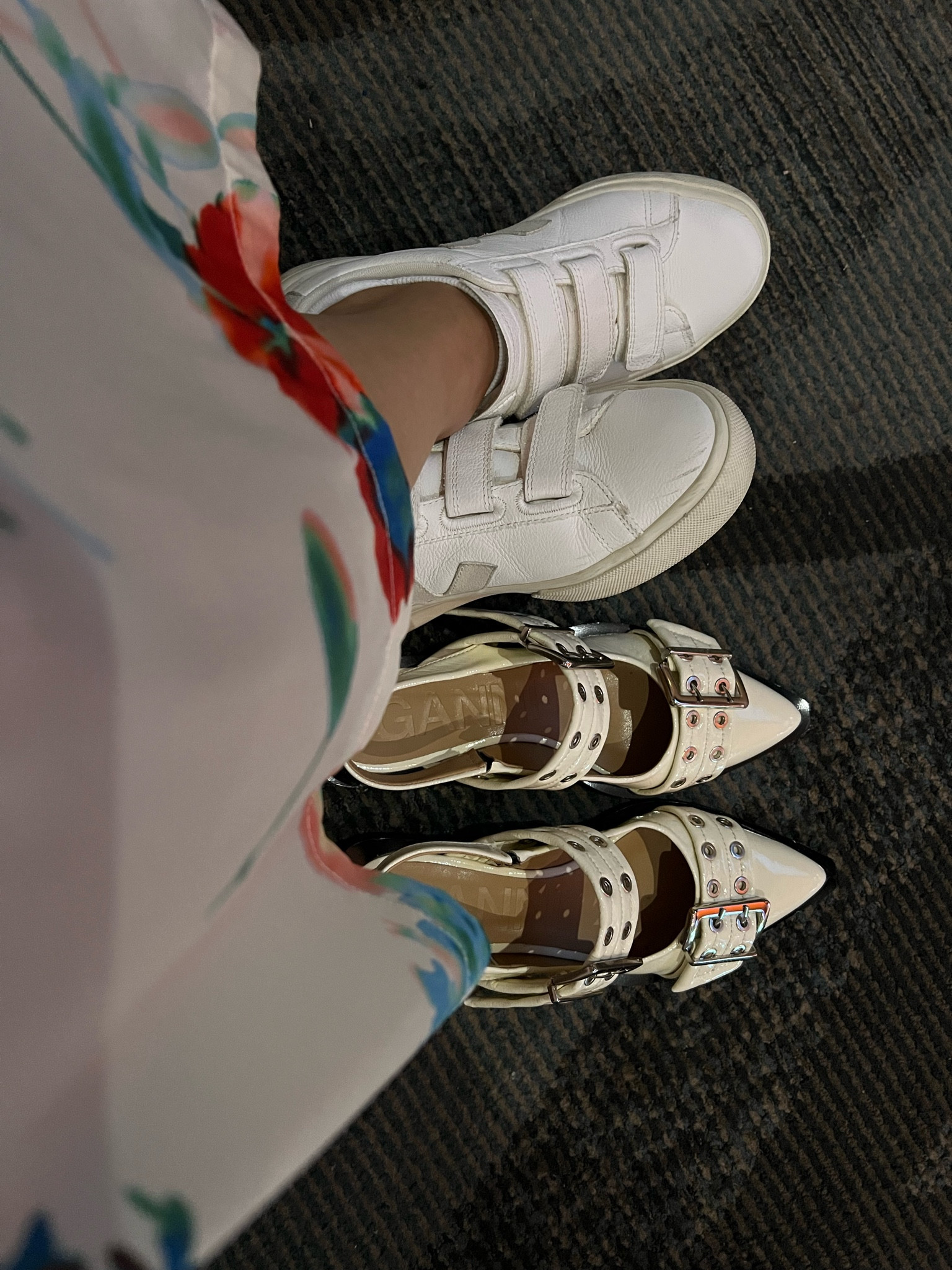 TEO shoes of the day! 
Brought to you by Veja and Ganni…because setting up for an event and the event requires different shoes! 

#LTKStyleTip