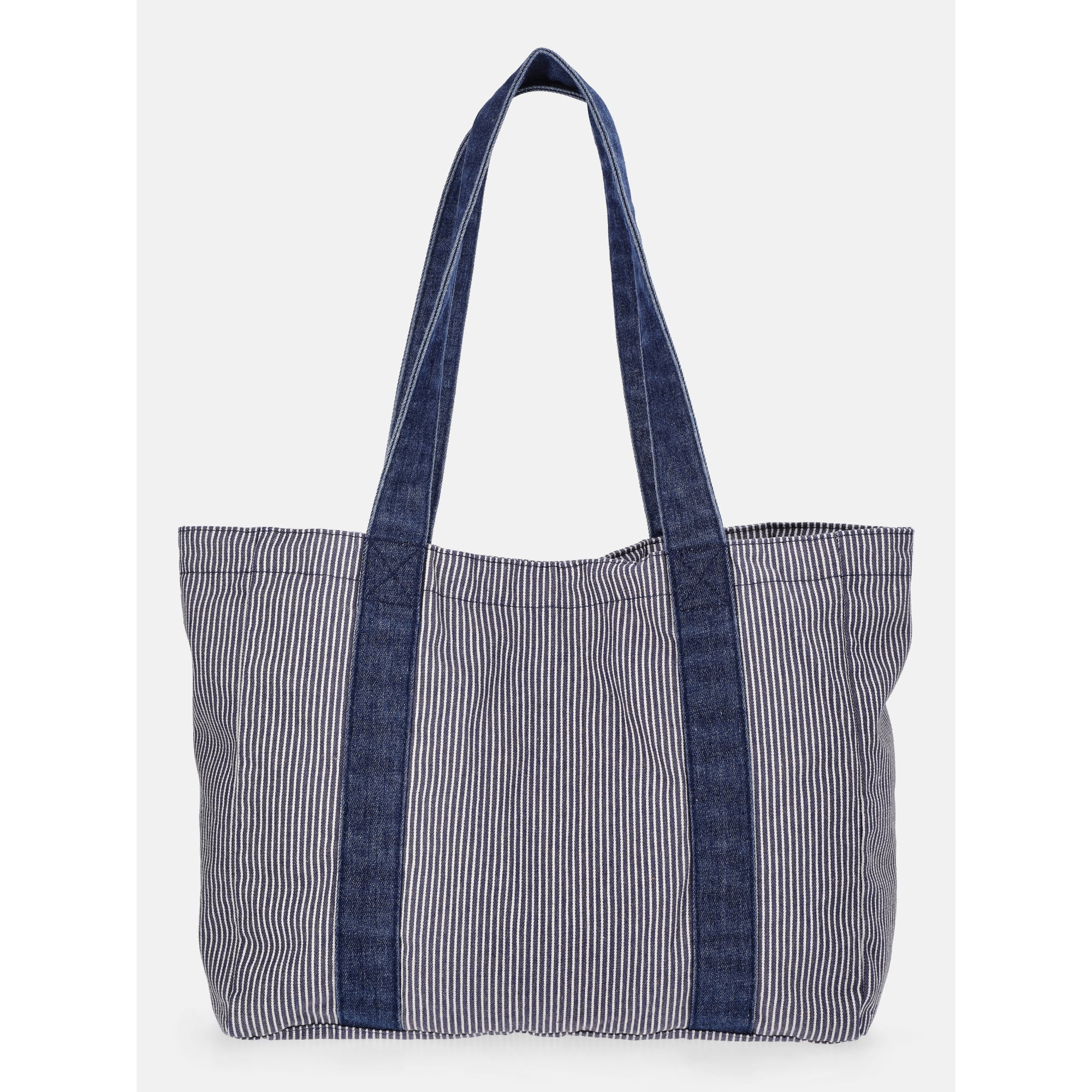 Kacey Lee Women's Denim Tote Bag, Hickory Stripe | Walmart (US)