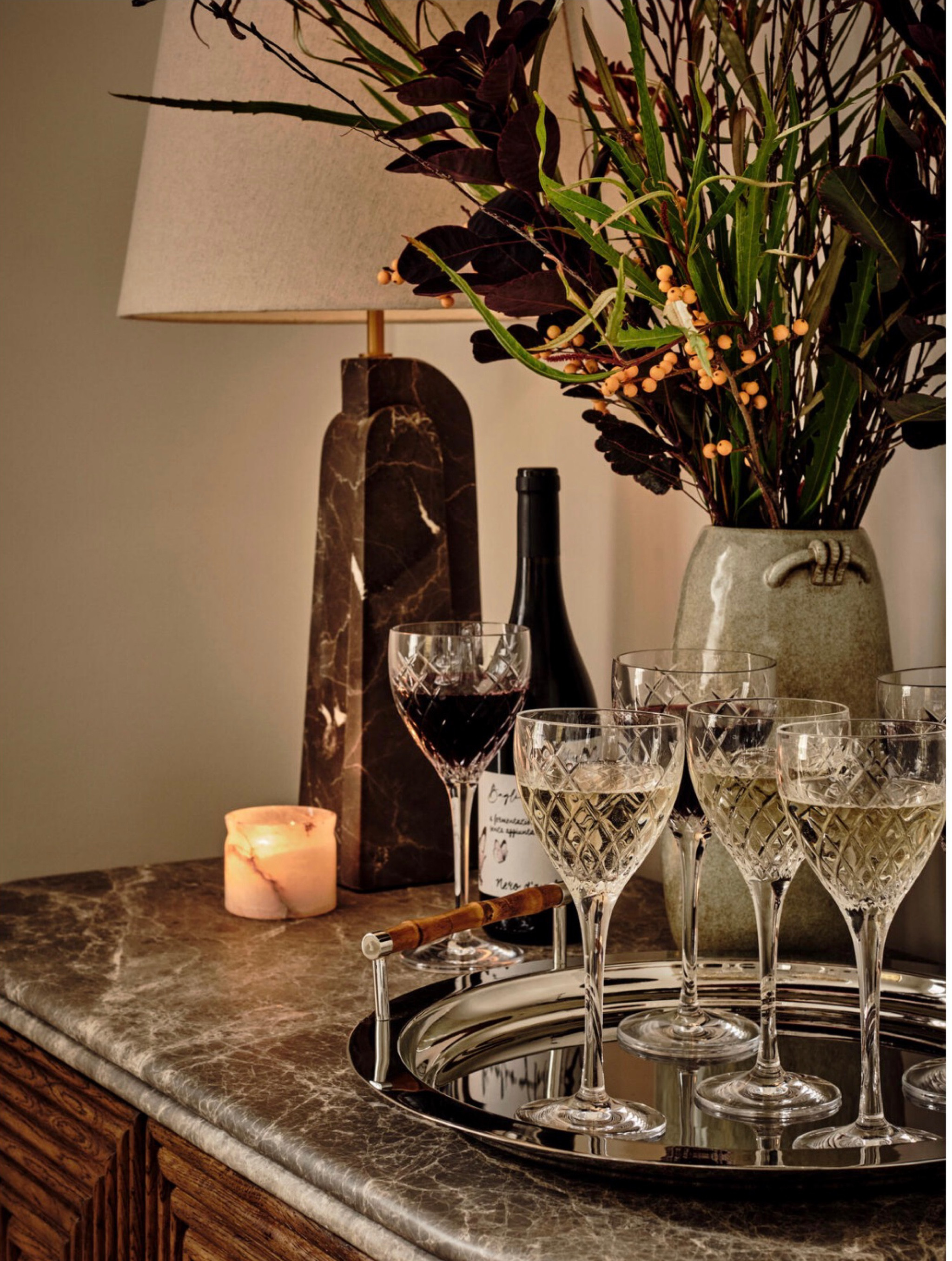 The most beautiful vintage inspired  bar. I love this drink or appetizer tray in stainless steel with bamboo handles. 

#LTKGiftGuide #LTKhome #LTKSeasonal