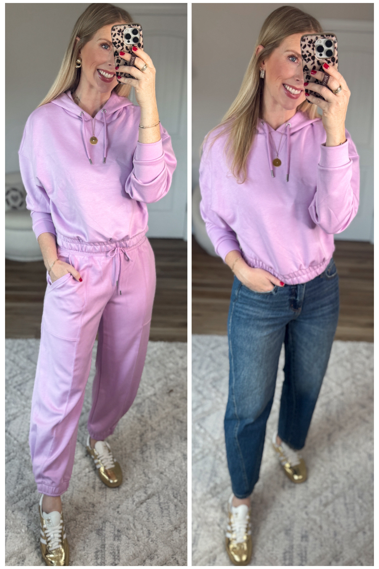 2 ways to style this scubaknit hoodie from Walmart! 

#LTKootd #LTKFindsUnder50