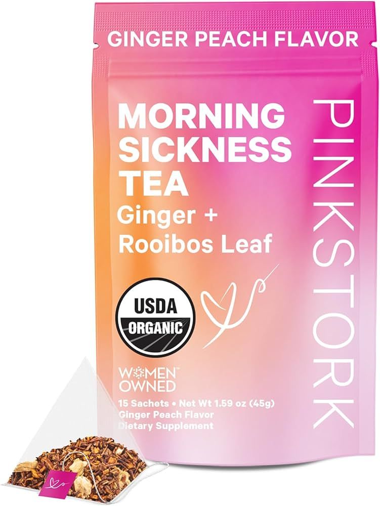 Pink Stork Organic Morning Sickness Pregnancy Tea - Prenatal Heartburn, Indigestion, and Constipa... | Amazon (US)