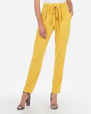 mid rise jersey sash pant | Express