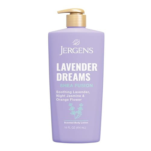 Jergens Shea Fusion Lavender Dreams Body Lotion, Moisturizer with Shea Butter & Vitamin E, 14 Fl Oz | Amazon (US)