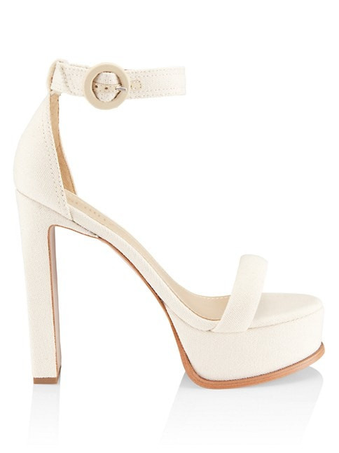 Eduarda 100MM Canvas Platform Sandals | Saks Fifth Avenue