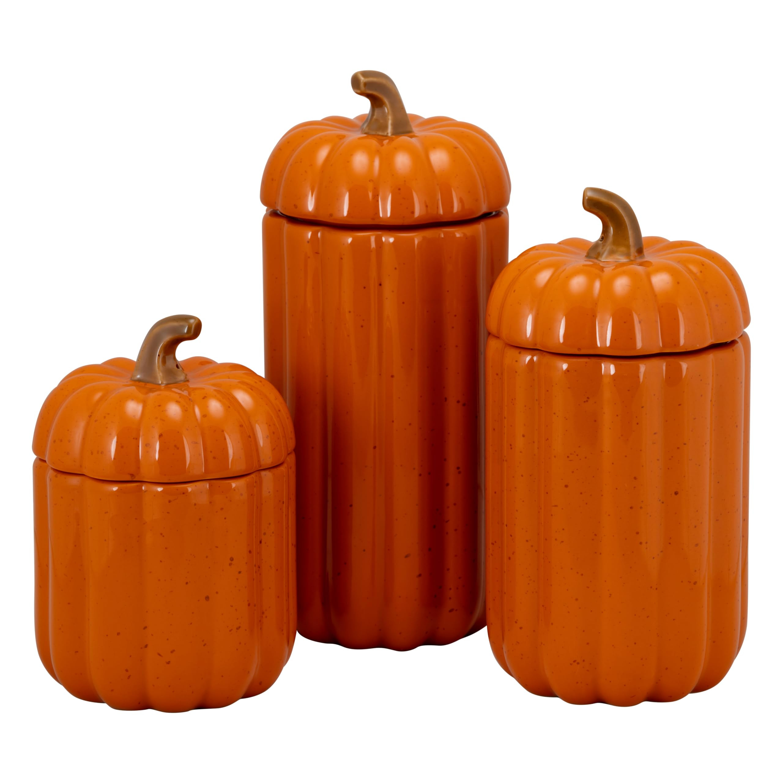 10 Strawberry Street Graduated Pumpkin Canister Set, Orange | Amazon (US)