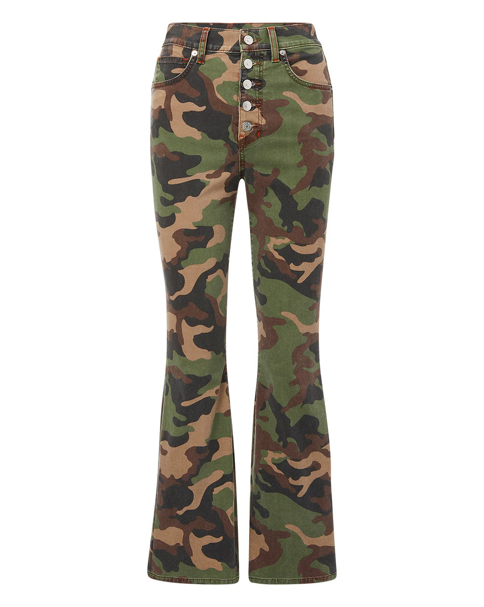 Carly Kick-Flare Jean | Camo | Veronica Beard
