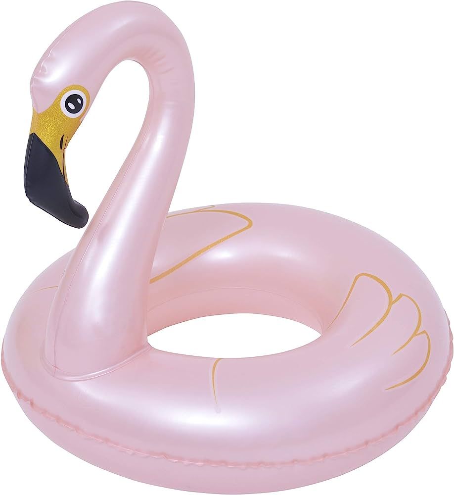 24" Pink Inflatable Flamingo Swimming Pool Ring Float | Amazon (US)