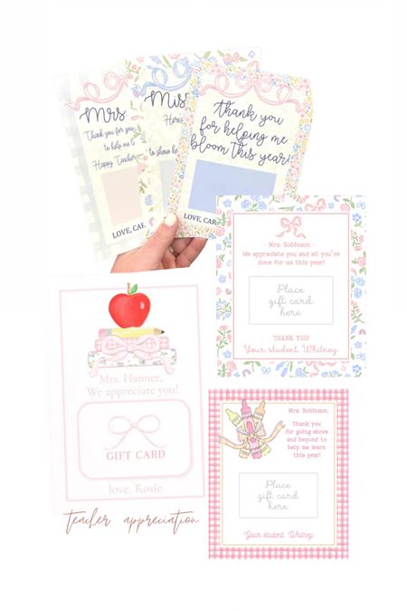 Teacher appreciation week printable giftcard holders 

#LTKGiftGuide #LTKkids #LTKstyletip
