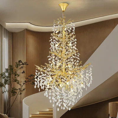 23-Light Dimmable Crystal LED Tiered Chandelier | Wayfair North America