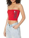 Tommy Hilfiger Women's Bandeau Tube Top with Classic Tommy Jeans Color Block and Logo | Amazon (US)