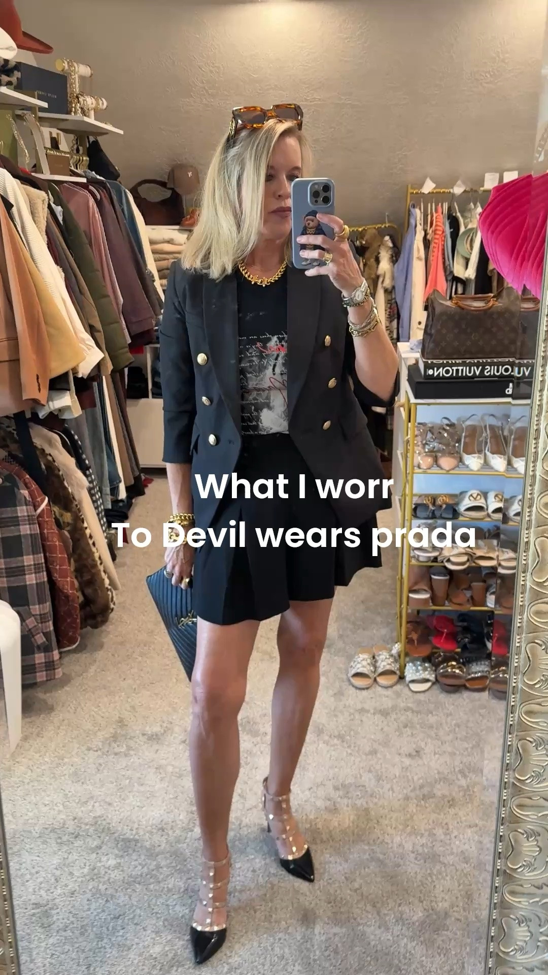 What I wore to See Devil wears Prada❤️✔️

A day with the girls 

Quince Blazer - this is a must have wardrobe staple - fits tts comes in black or navy 

⚠️Save 10% with code:
INFG-26DARCYVANDENBERG10

Spanx short (unfortunately old) link so similar

⚠️save 15% of any Spanx purchase :
Deardarcyxspanx 

Madison Masion tee
Specialty size up 1 size super soft

Jewelry is Julie voz

Talk clutch and shoes

#LTKdayinmylife #LTKgrwm #LTKootd
