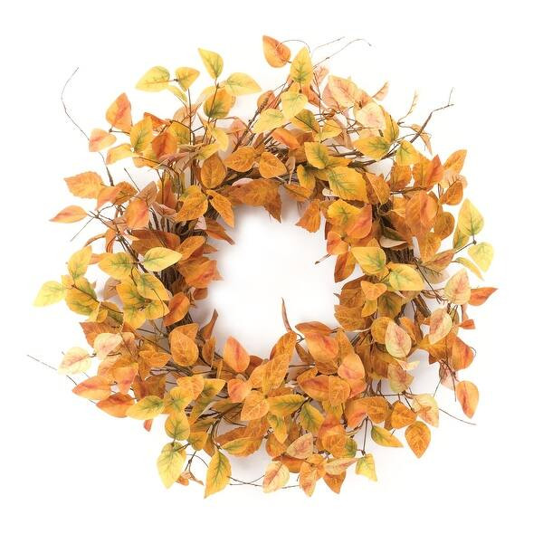 Mixed Fall Foliage Wreath 21.5"D - Bed Bath & Beyond - 37922398 | Bed Bath & Beyond