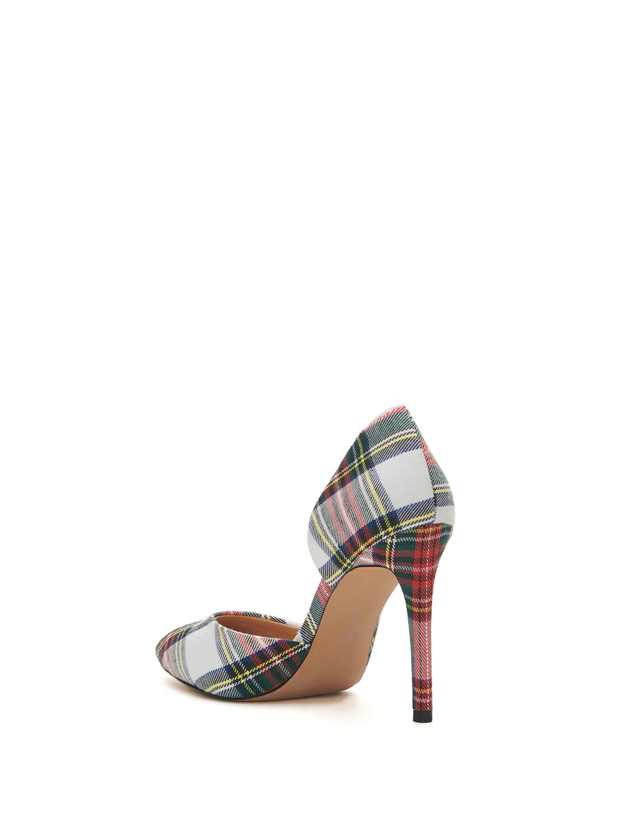 Prizma D'Orsay Pump in White Plaid | Jessica Simpson E Commerce