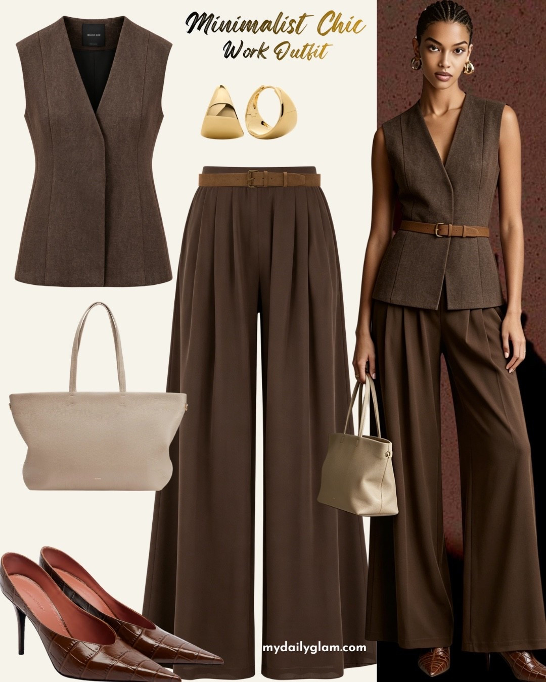 Neutral Minimalist Workwear Outfit That Feels Expensive #MinimalistWorkwear #ChicOfficeOutfit #BrownMonochromeStyle #WorkwearEssentials #NeutralWorkOutfit

#LTKootd #LTKOver40 #LTKWorkwear