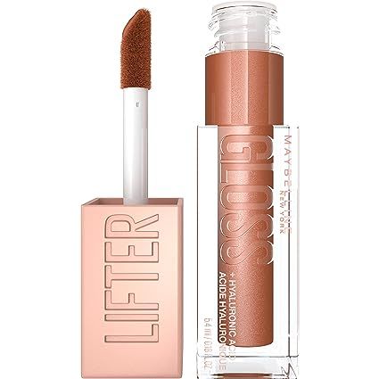 Maybelline New York Lifter Gloss High Shine Lip Gloss with Hyaluronic Acid, Bronzed, 18 Bronze | Amazon (US)