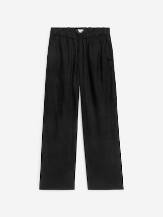 Linen Trousers – Black – Women – ARKET GB | Arket UK