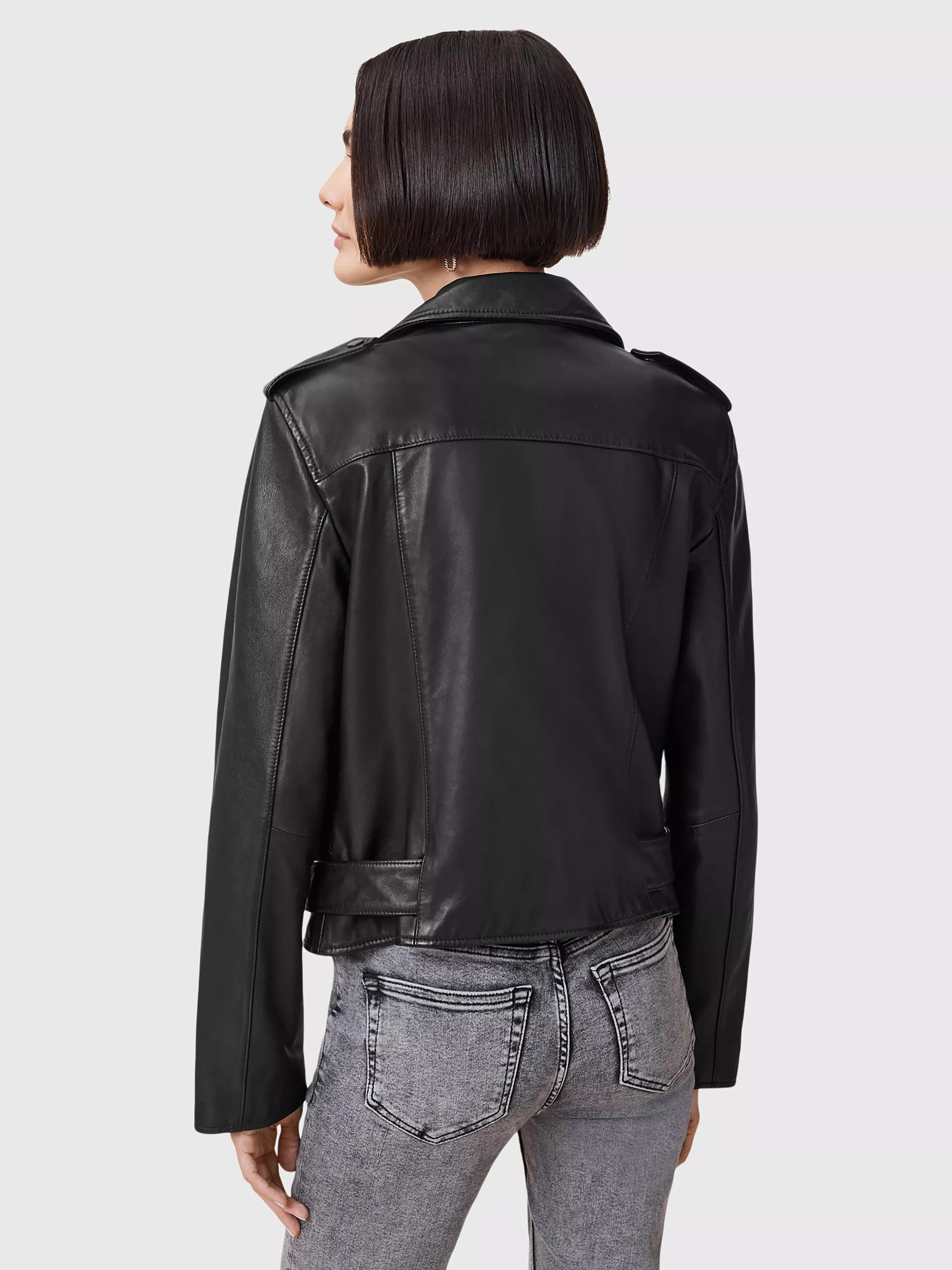 AllSaints Balfern Biker Leather Jacket | John Lewis (UK)