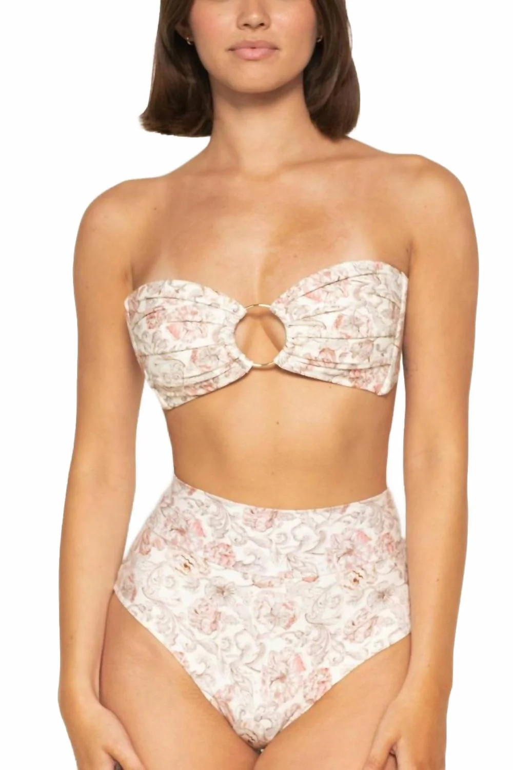 Added Coverage High Rise Bikini Bottom In Venecia Floral | Shop Simon